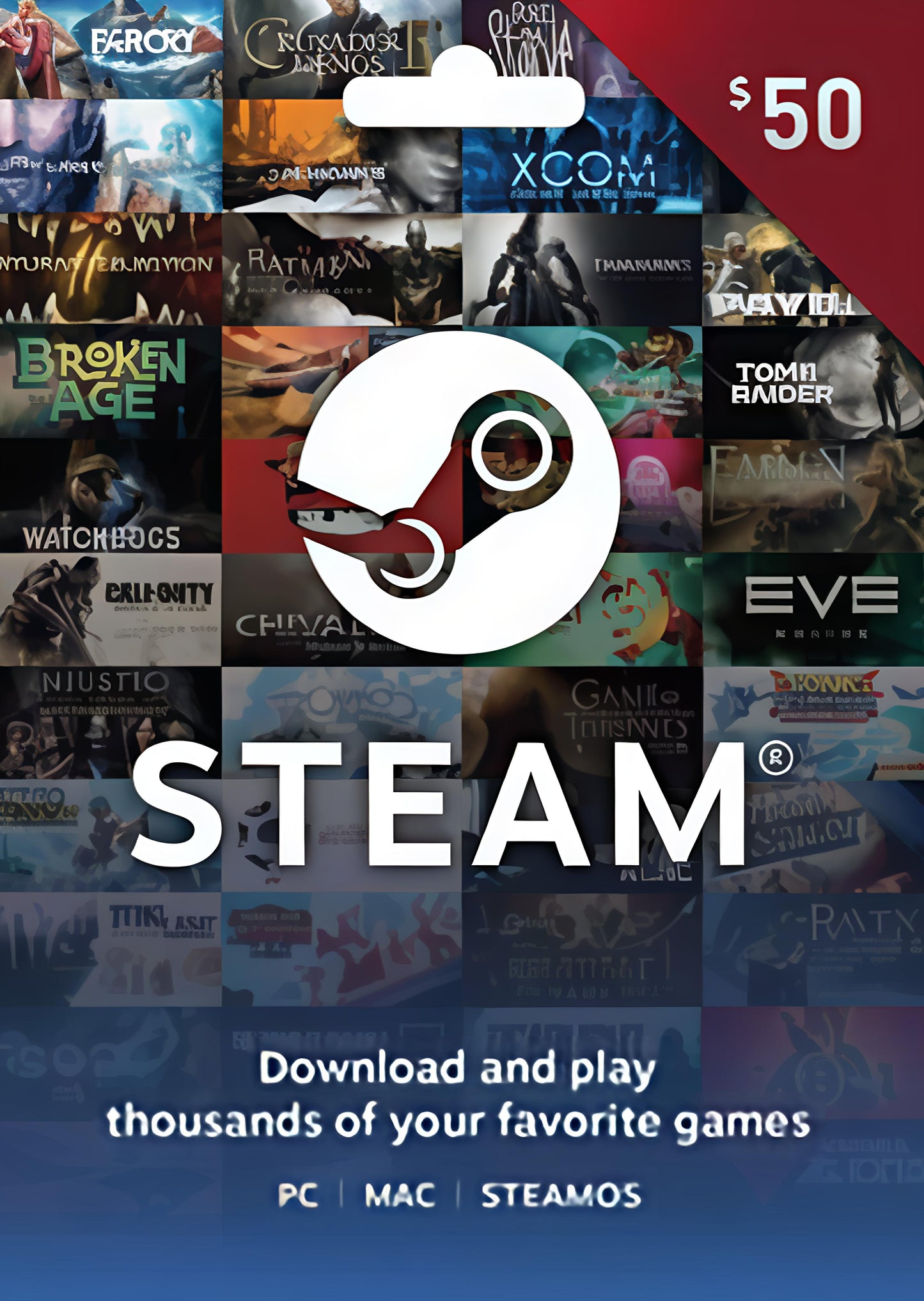 Steam Wallet Code $50 (USA) - E-mail/WhatsApp