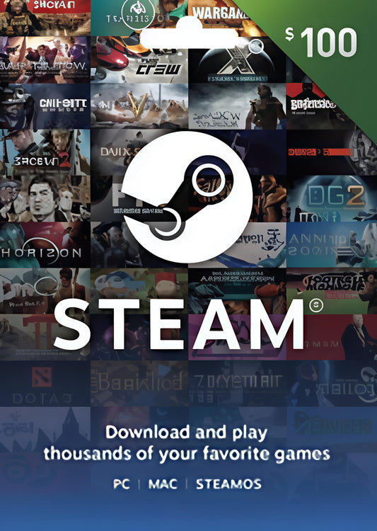 Steam Wallet Code $100 (USA) - E-mail/WhatsApp