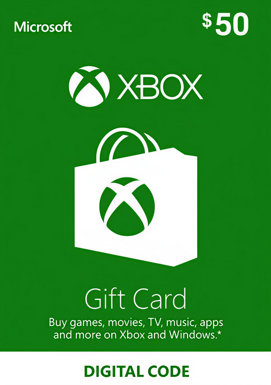 Xbox Gift Card $50 (USA) - E-mail/WhatsApp